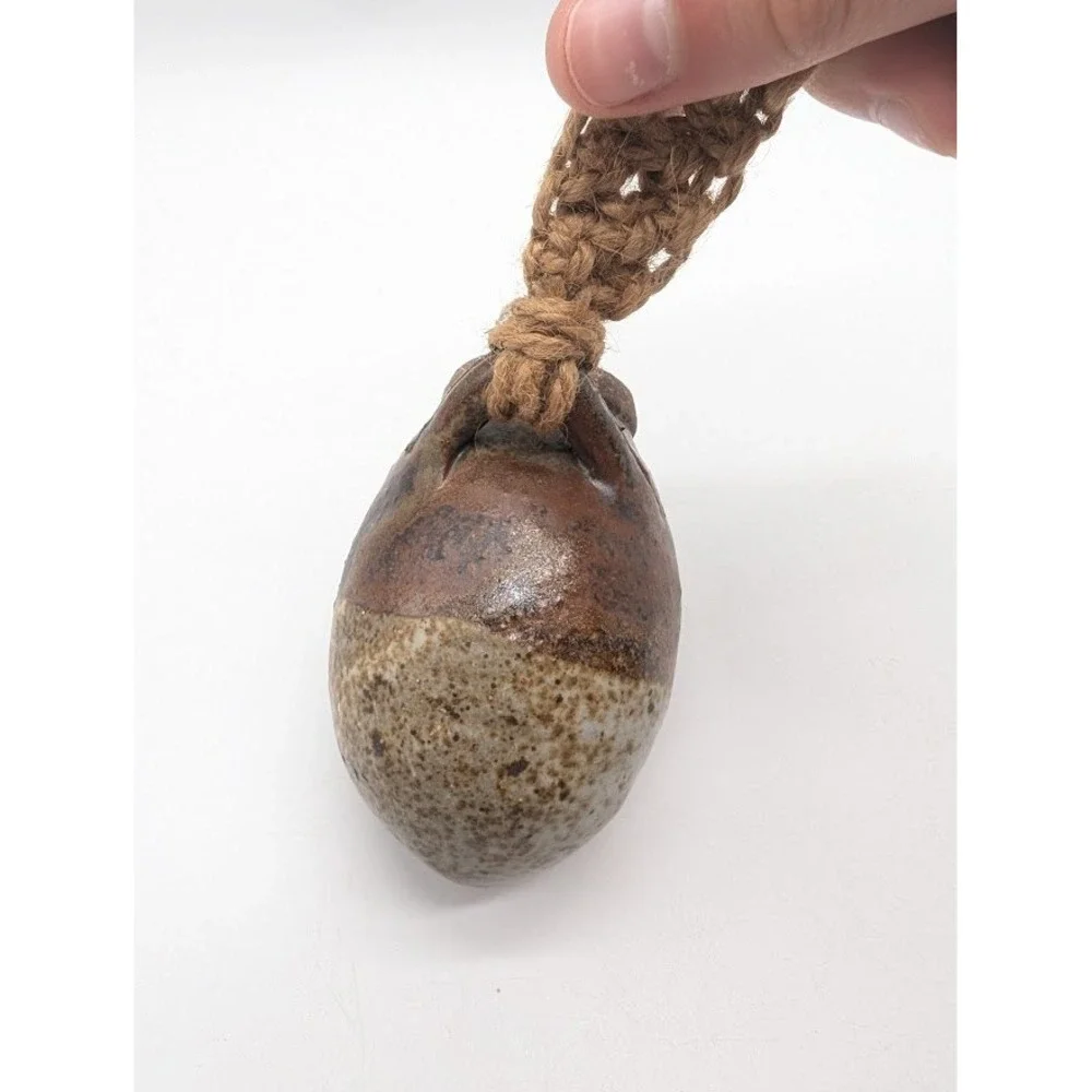 Handmade Studio Pottery Bud Vase Wall Pocket 4